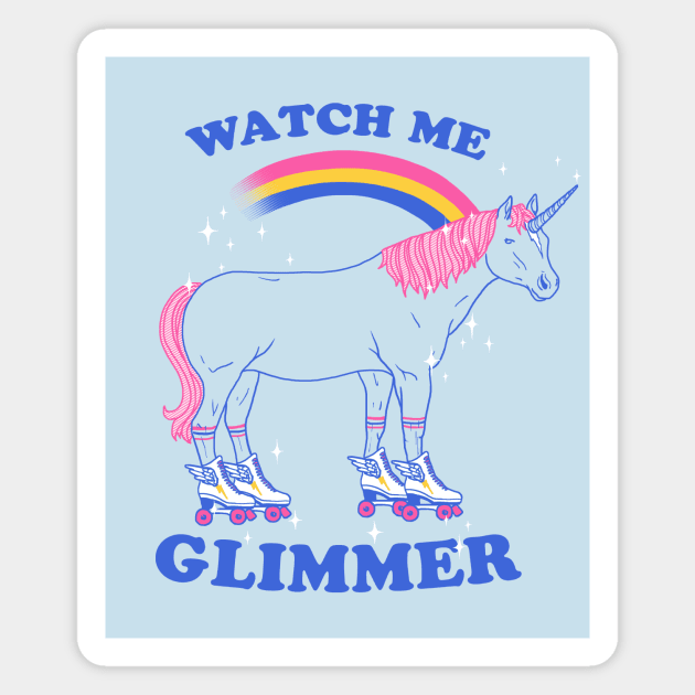 Watch me Glimmer Magnet by Hillary White Rabbit